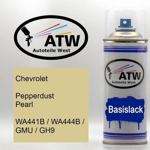 Chevrolet, Pepperdust Pearl, WA441B / WA444B / GMU / GH9: 400ml Sprühdose, von ATW Autoteile West.
